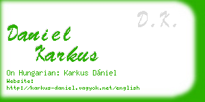 daniel karkus business card